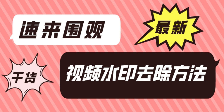 视频去水印软件哪个好 快速去除视频水印的方法